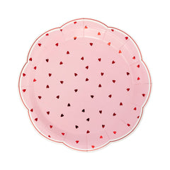 Scalloped Scattered Heart Plate 8pk.