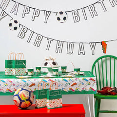 Talking Tables - Soccer 'Happy Birthday' Garland - 10ft - Pretty Day