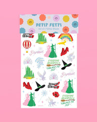 Emerald City Temporary Tattoos - Wizard, Wicked Witch - Pretty Day