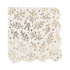 Foiled Sprigs and Foliage Cocktail Napkin 18pk. - Pretty Day