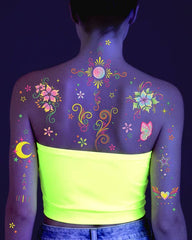 Fluorescent Festival Tattoos