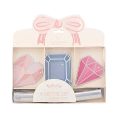 Glitter Gems Valentines Card Set 12pk. - Pretty Day