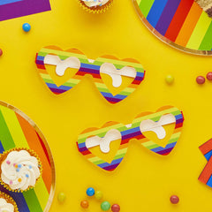 Rainbow Card Glasses 10pk. - Pretty Day