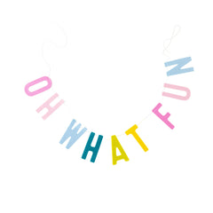 Bright Holidays Oh What Fun Felt Banner - Pretty Day