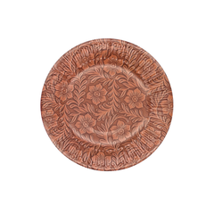 Party West - Floral Tooled Leather Dessert Plates (pack of 8) - Pretty Day