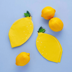 Hootyballoo by Club Green - Lemon Paper Napkins 16 Pack - Pretty Day