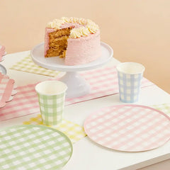 Gingham Paper Cups 8pk. - Pretty Day