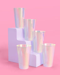 Iridescent Plastic Cups 16pk.