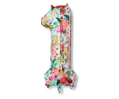 Garden Party Floral Numbered Jumbo Foil Balloon 1
