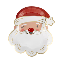 Santa Face Shaped Paper Plates - 8pk - Pretty Day