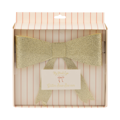 Gold Glitter Bow Banner - Pretty Day