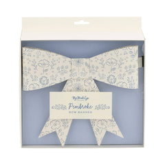 Blue Floral Bow Banner - Pretty Day