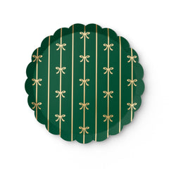 Emerald Green Signature Bow Plates Small 8pk. - Pretty Day