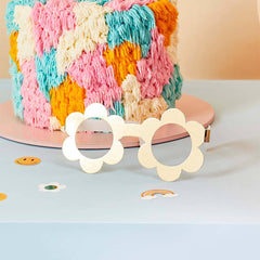 Hootyballoo by Club Green - Gold Daisy Paper Glasses 10 Pack: Default Title - Pretty Day