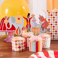 Circus Friends Food Picks & Food Cup Set 12pk. - Pretty Day