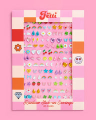 Rainbow Stick On Earrings