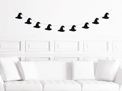 Hocus Pocus Witch Hat Garland, Halloween Party Banner, Halloween Decorations Indoor, Miss to Mrs With All My Witches Decor - Pretty Day