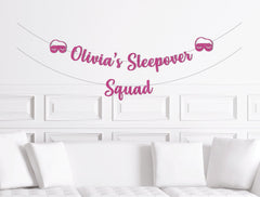 Sleepover Party Decorations, Custom Sleep Over Party Banner, Slumber Party Decor, Girl's Sleepover Party Supplies, Sign - Pretty Day