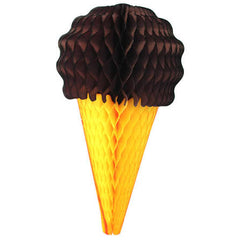 Large 20" Honeycomb Ice Cream Decoration- Chocolate Brown