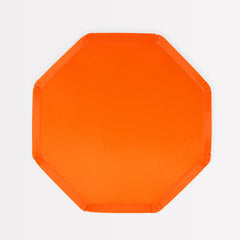 Pumpkin Orange Plates Small 8pk. - Pretty Day