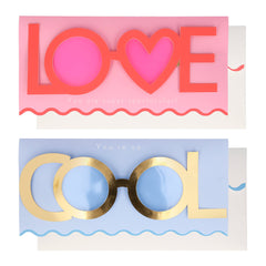 Valentine Glasses Cards (x 24) - Pretty Day