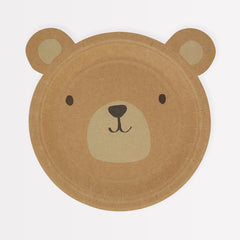 Woodland Bear Plates 8pk. - Pretty Day
