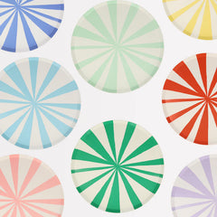 Meri Meri Mixed Stripe Dinner Plates (x 8)