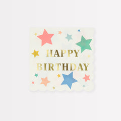 Happy Birthday Stars Small Napkins - 16 pk - Pretty Day