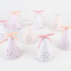 Pink Lace Party Hats 8pk. - Pretty Day