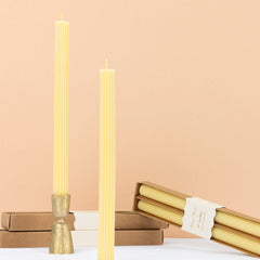 Lemon Sherbet Yellow Table Candles 2pk. - Pretty Day