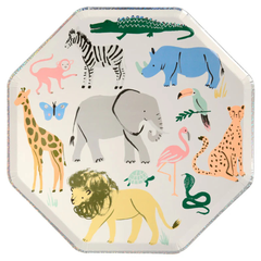 Meri Meri Safari Zoo Animal Plates Large