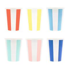 Beach Striped Cups 8pk.
