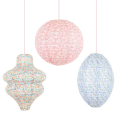 Meri Meri x Liberty Pastel Floral Lanterns 3pk.