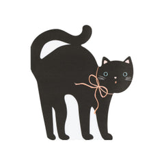 Halloween Black Cat Napkins 16pk.