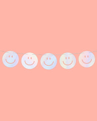 Smiley Iridescent Foil Banner - Pretty Day