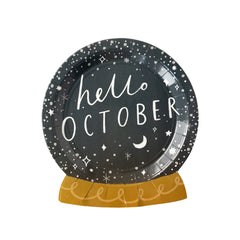 PREORDER SHIPPING 8/1-8/8 - MYS1040 - Mystical Crystal Ball Shaped Paper Plate - Pretty Day