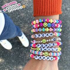 Don't Worry Bead Happy -Stretch Beaded Bracelets - Pretty Day