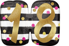 18th Birthday Jumbo Foil Balloon S4001 - Pretty Day