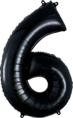 Black 6 Jumbo Foil Balloon S3123 - Pretty Day