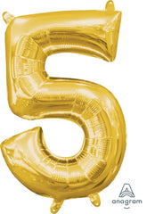 Gold 5 Jumbo Foil Balloon S1027 - Pretty Day