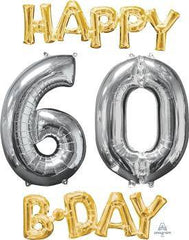 Happy 60th Birthday Phrase Balloon Kit S4035 - Pretty Day