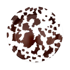 Brown Cowhide Dinner Plates Large 8pk. JN23 S4210 - Pretty Day