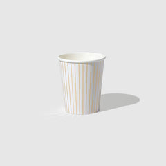 Gold Pinstripe Paper Cups (10 Count) S - Pretty Day