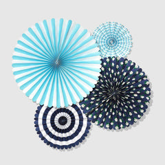 Southern Blues Party Fans (4 Count) S0088 - Pretty Day