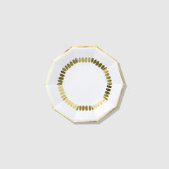 Small White Gold-Trimmed Plates 10pk S2137 - Pretty Day