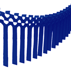 Dark Blue 12 Ft Tissue Macrame Garland - Pretty Day