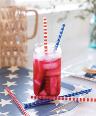 Red Stripe/Blue Star Reusable Straws - Pretty Day