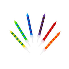 Striped Birthday Candles - 24 Pack S8127 - Pretty Day