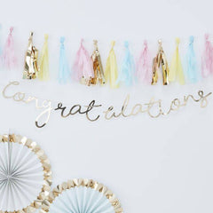 Gold Congratulations Banner S7071 - Pretty Day