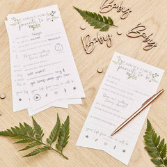 Botanical Baby Shower Advice Cards S3047 - Pretty Day